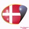 Sticker with flag of Denmark.