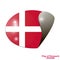 Sticker with flag of Denmark.