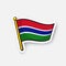 Sticker flag of The Gambia