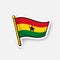 Sticker flag of Ghana