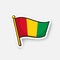 Sticker flag of Guinea