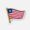 Sticker flag of Liberia