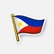 Sticker flag of the Philippines