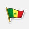 Sticker flag of Senegal