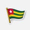 Sticker flag of Togo