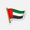 Sticker flag of the United Arab Emirates