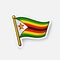 Sticker flag of Zimbabwe