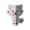 sticker grey picture cute cat animal