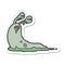 sticker of a gross cartoon slug