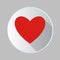 Sticker Heart icon isolated on background. Modern flat pictogram, business, marketing, internet conc