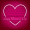 Sticker heart Valentine`s Day card
