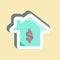 Sticker Home Loan. suitable for education symbol. simple design editable. design template vector. simple illustration