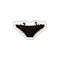 Sticker and icon of black trendy panties and underwear.
