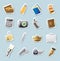 Sticker icons for personal belongings