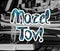 Sticker. inscription Mazel Tov Hebrew Hand draw. doodle. Black and white illustration. Talit, zizit and Jewish prayer books