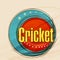 Sticker or label design for Cricket.