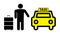 Sticker, logo or icon taxi service