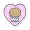 sticker of a love baking cartoon
