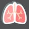 Sticker Lungs. related to Respiratory Therapy symbol. simple design editable. simple illustration