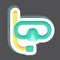 Sticker Mask and Snorkel. related to Thailand symbol. simple design editable. simple illustration. simple vector icons. World