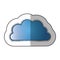 sticker metallic cloud tridimensional in cumulus shape