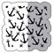 sticker monochrome pattern silhouette anchors