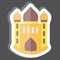 Sticker Mosque. related to Sticker Building symbol. simple design editable. simple illustration