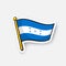 Sticker national flag of Honduras