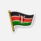 Sticker national flag of Kenya