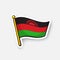 Sticker national flag of Malawi