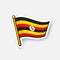 Sticker national flag of Uganda