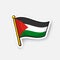 Sticker Palestinian flag on flagstaff