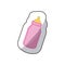 sticker pink feeding baby with yellow pacifier