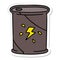 sticker of a quirky hand drawn cartoon barrel of fuel