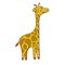 Sticker ready African animal vector image giraffe.