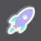 Sticker Rocket. related to Space symbol. simple design editable. simple illustration