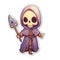 Sticker of a scary necromancer