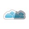 sticker set collection clouds tridimensional in cumulus shape