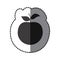 sticker shading monochrome apple fruit icon