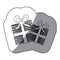 sticker shading silhouette set collection striped gift box with ribbon wrapping