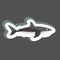 Sticker Shark. suitable for animal symbol. simple design editable. design template vector. simple symbol illustration