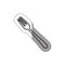 sticker silhouette fork utensil kitchen