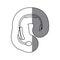 sticker silhouette headphones communication icon
