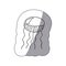 sticker silhouette jellyfish animal marine design