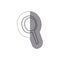 sticker silhouette magnifying glass icon design