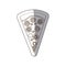 sticker silhouette piece pizza icon fast food