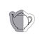 sticker silhouette teapot icon drink