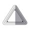 sticker silhouette triangle warning traffic sign
