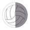 sticker silhouette volleyball icon sport