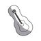 sticker sketch contour acoustic guitar icon